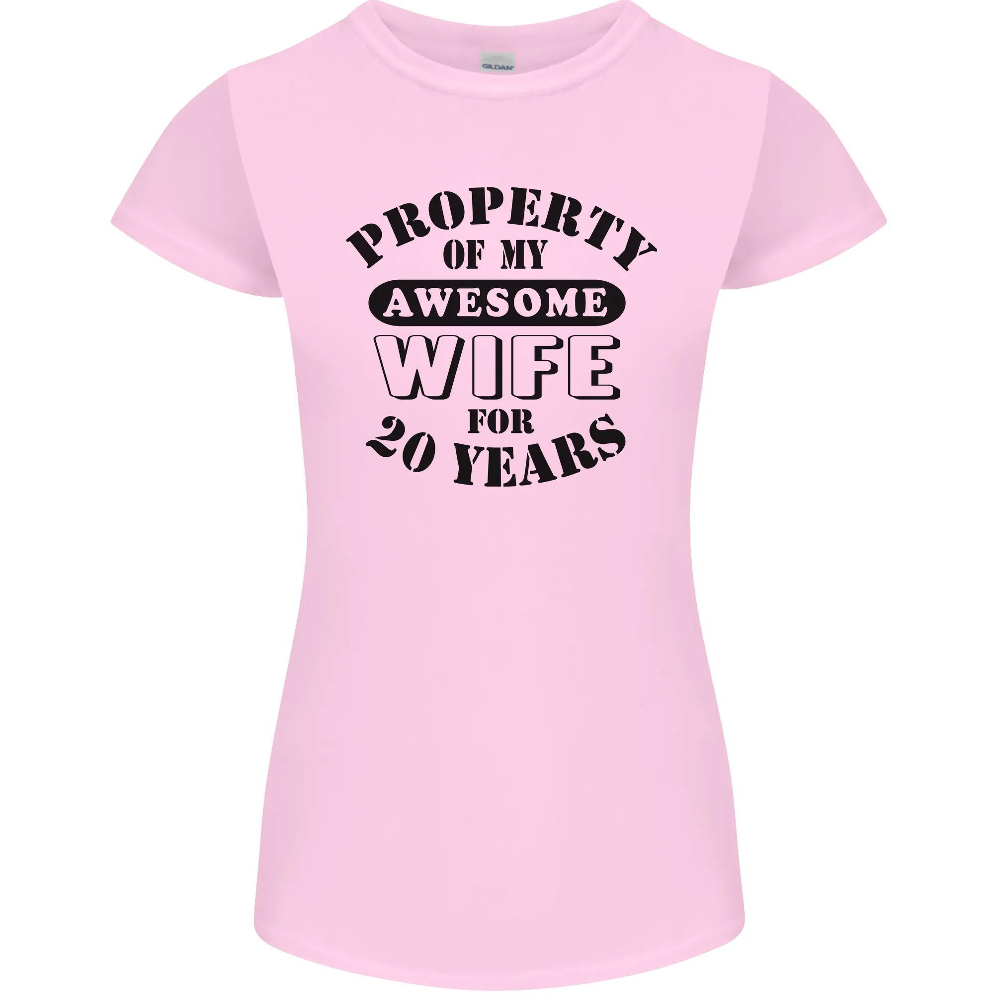 20th Wedding Anniversary 20 Year Funny Wife Womens Petite Cut T-Shirt