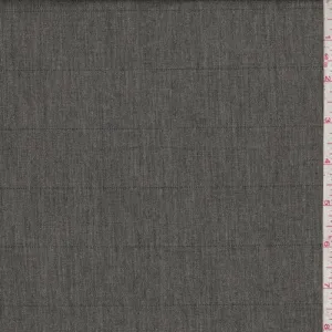 3 YD PC-Heather Grey/Brown Pinstripe Shirting Fabric