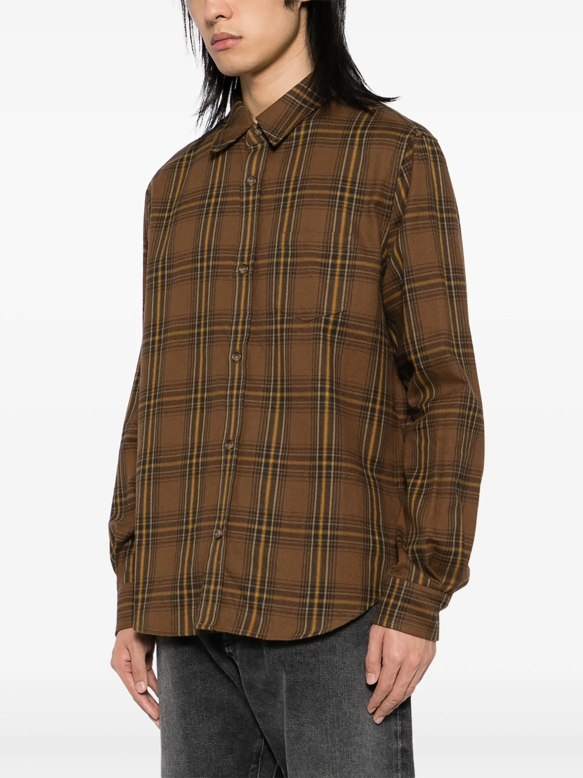 ALDER BUTTON UP CRAFTED IN SOFT "PICO CHECK" FLANNEL SHIRT