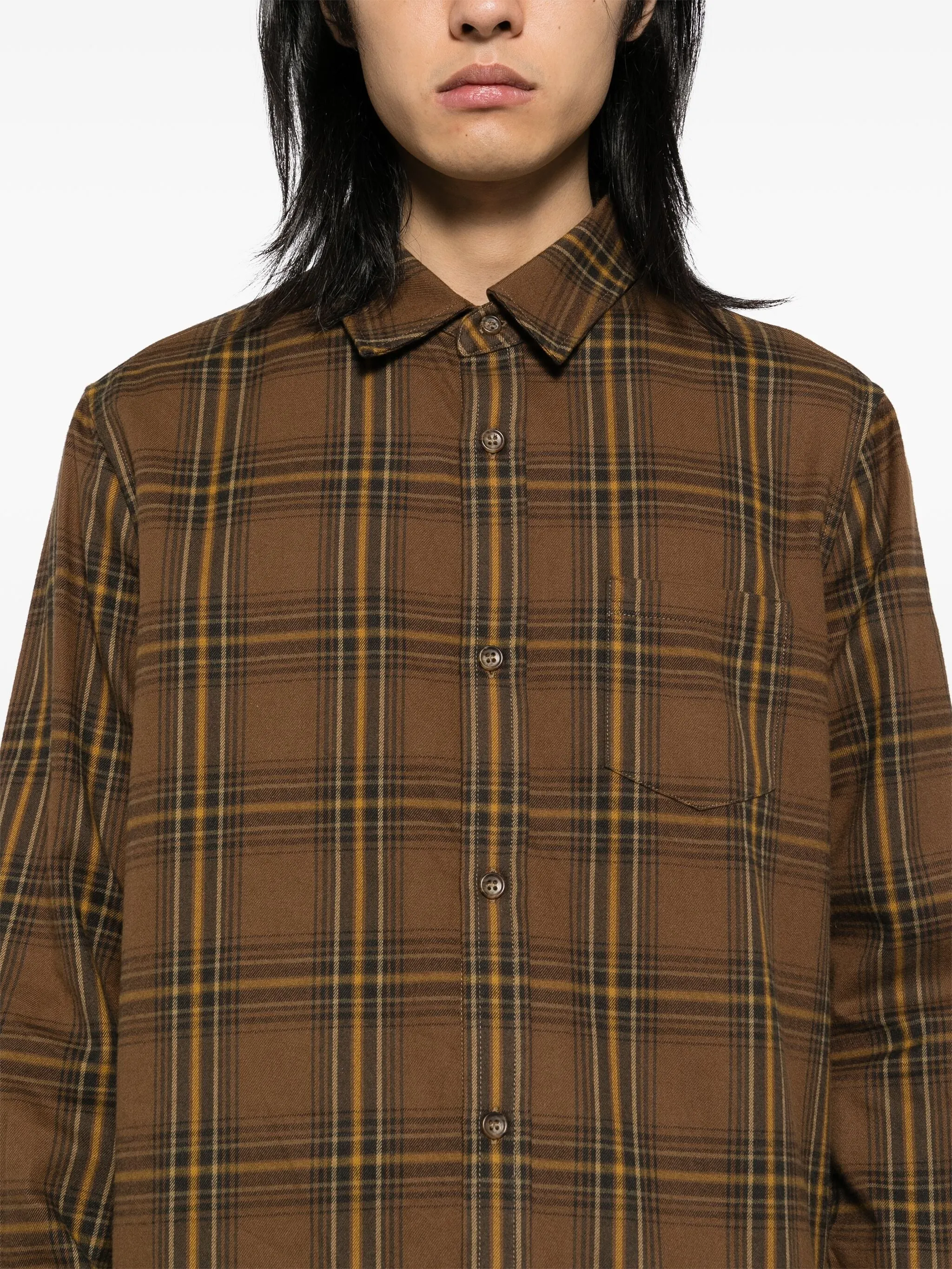 ALDER BUTTON UP CRAFTED IN SOFT "PICO CHECK" FLANNEL SHIRT