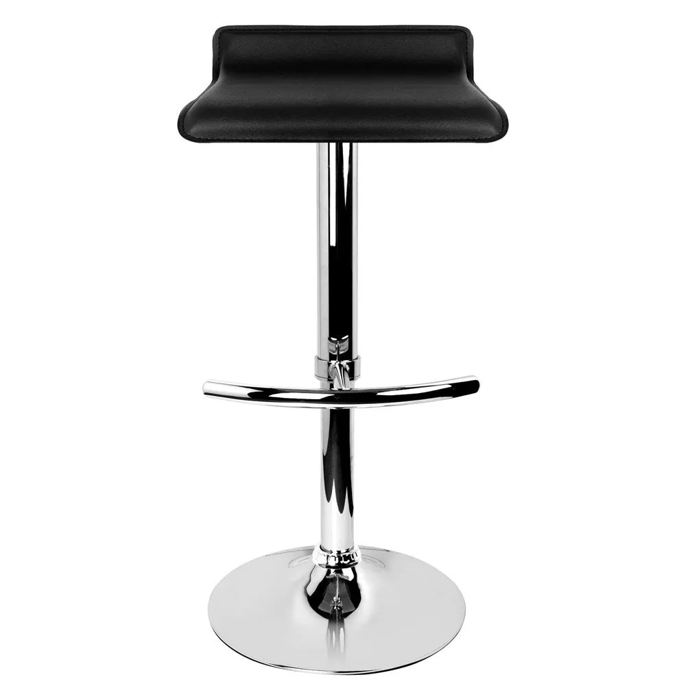 Artiss Set of 2 PU Leather Bar Stools - Black