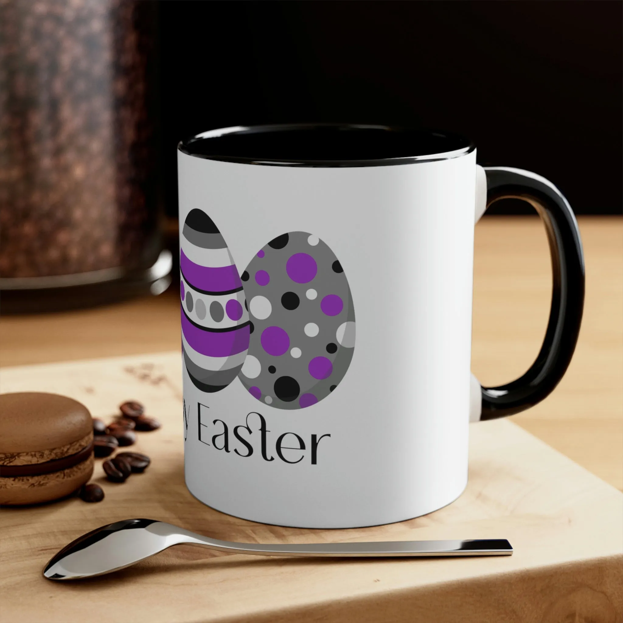 Asexual Flag Accent Coffee Mug Easter Festival - Happy Easter