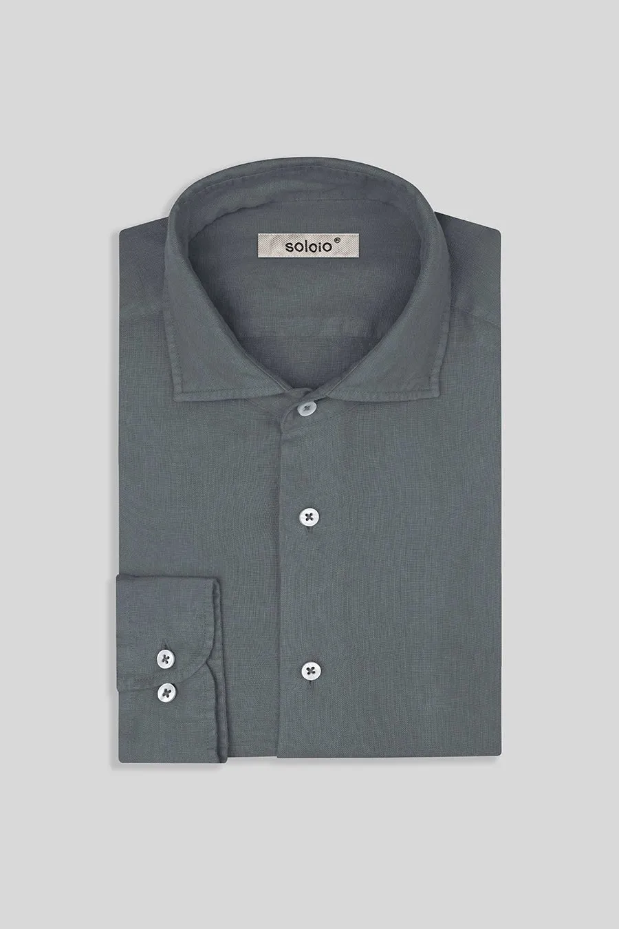 basic linen shirt grey