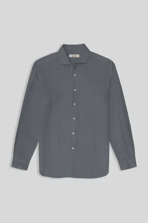 basic linen shirt grey