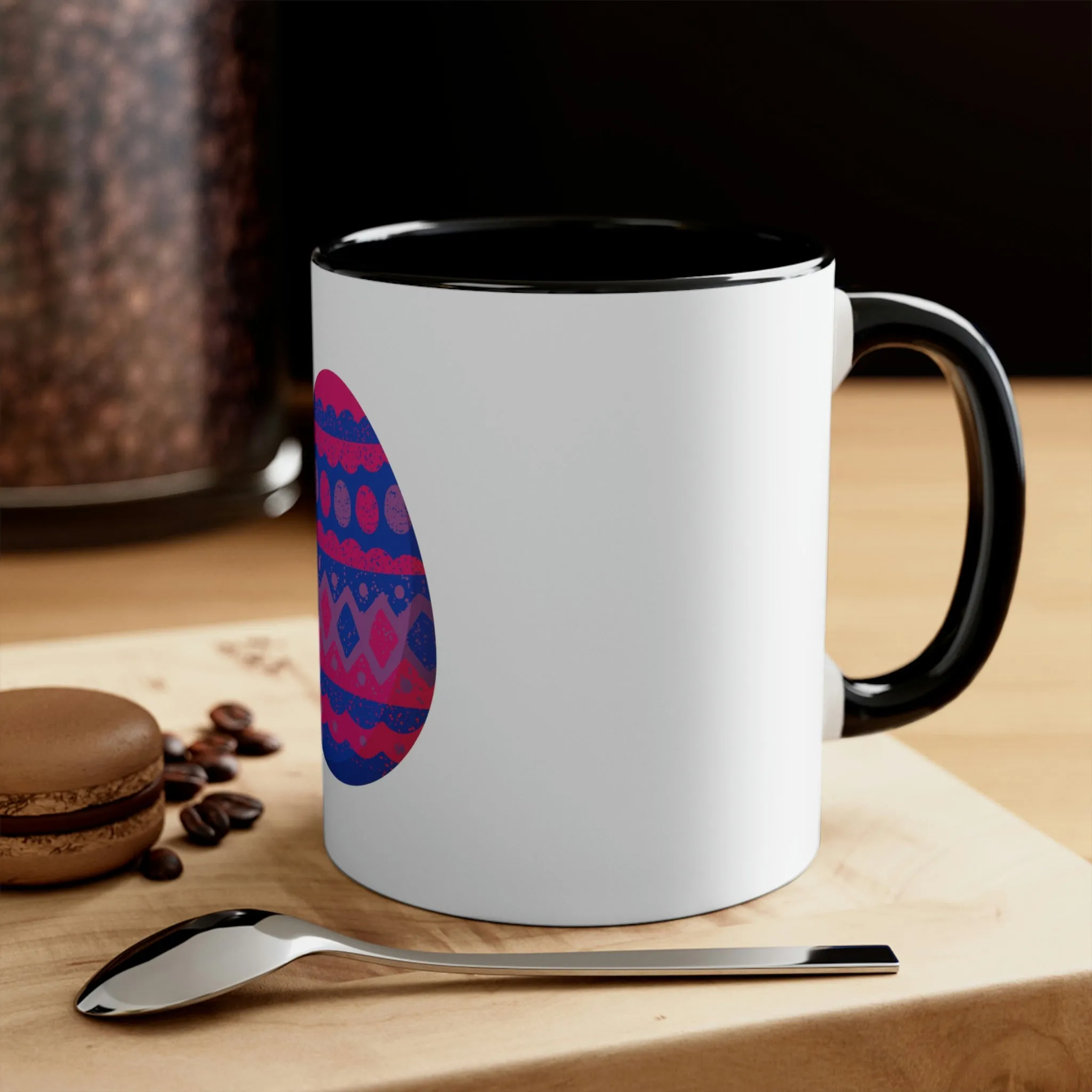 Bisexual Flag Accent Coffee Mug Easter Festival - Easter Egg