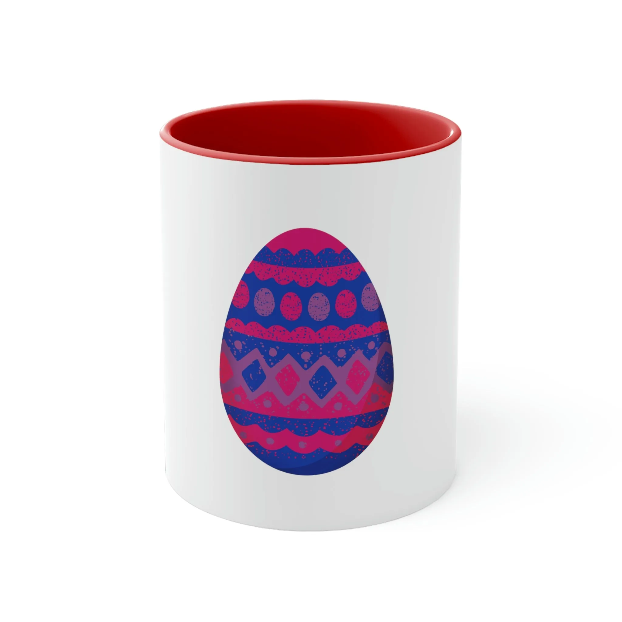 Bisexual Flag Accent Coffee Mug Easter Festival - Easter Egg