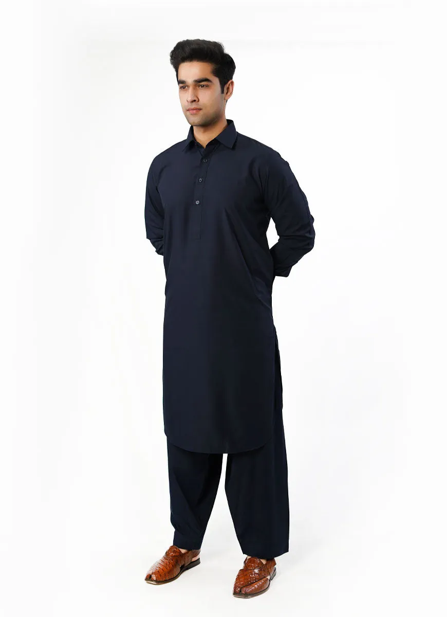 Blue Plain Delta Wash N Wear Shalwar Kameez Suit