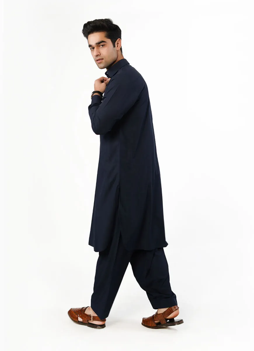 Blue Plain Delta Wash N Wear Shalwar Kameez Suit