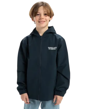 Boys Rain Cloud Hooded Jacket in Dark Navy