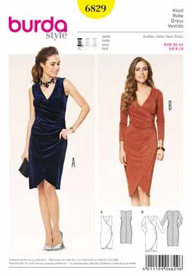 BURDA - 6829 Ladies Dress Evening