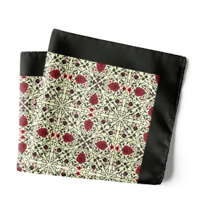 Chokore Black & Off-white Silk Pocket Square - Indian at Heart Range