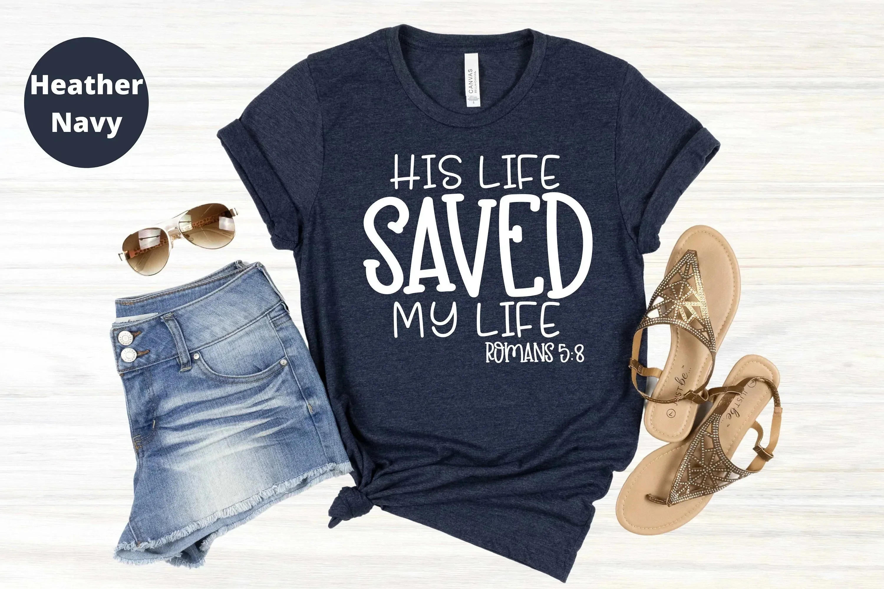 Christian Shirt, He Saved My Life, Trust God Sweatshirt, Jesus Inspired Faith Hoodie, Biblical Religious Gifts, Blessed Highly Favored Tops