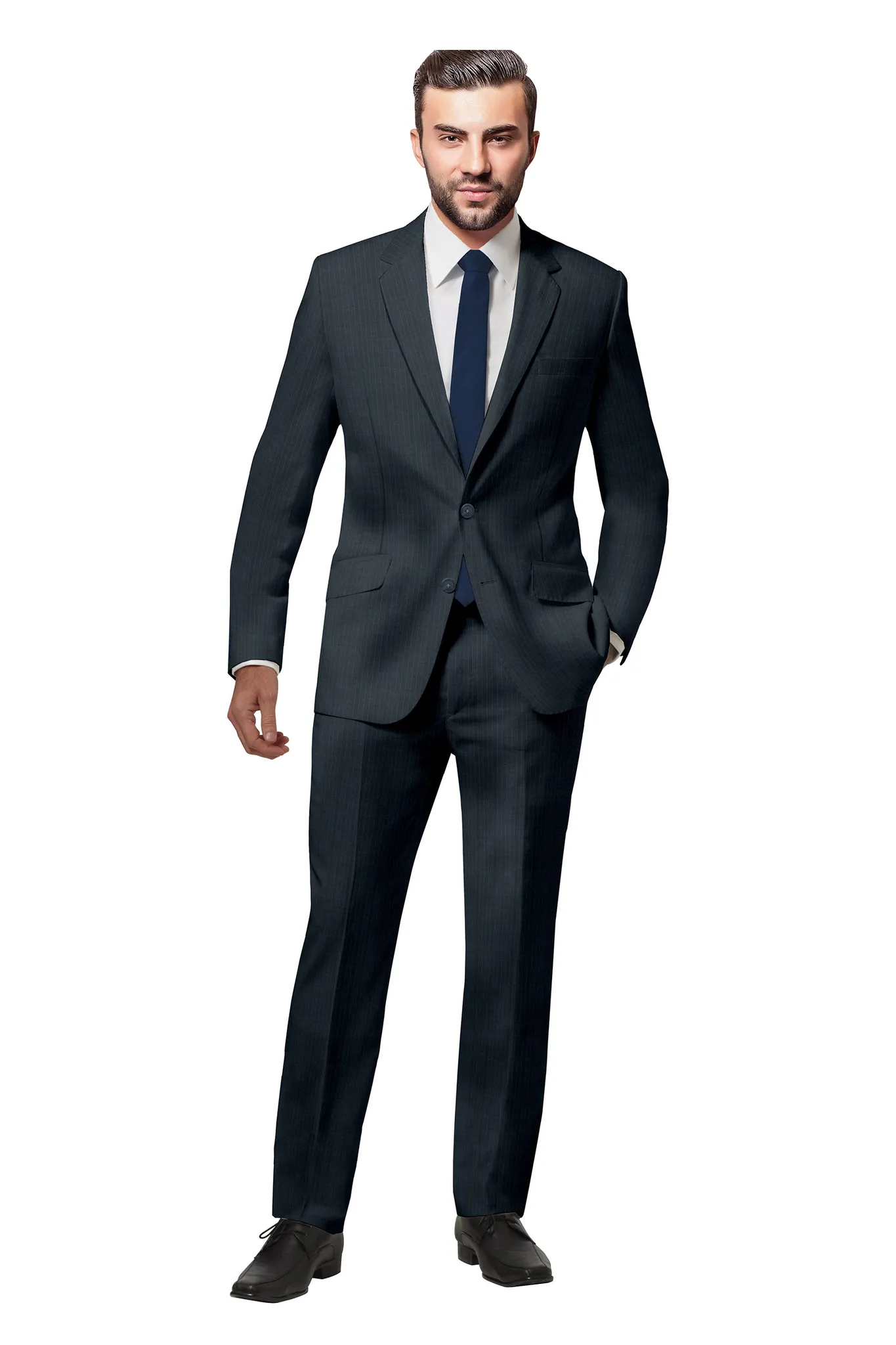 Dark Grey Pin Stripe Suit