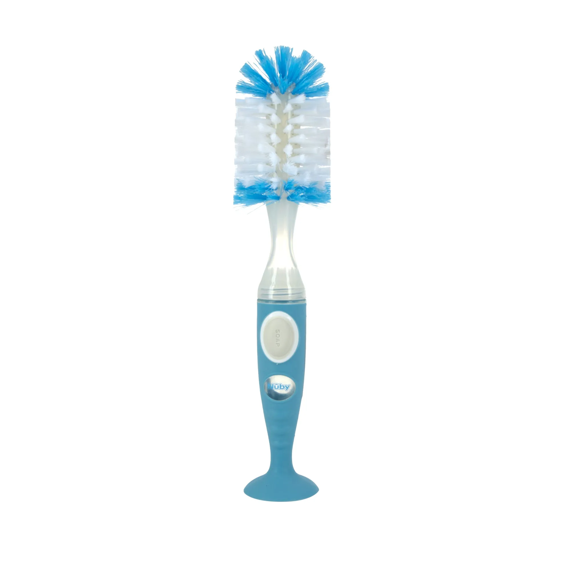 Easy Clean Soap Dispensing Brush with Suction Base