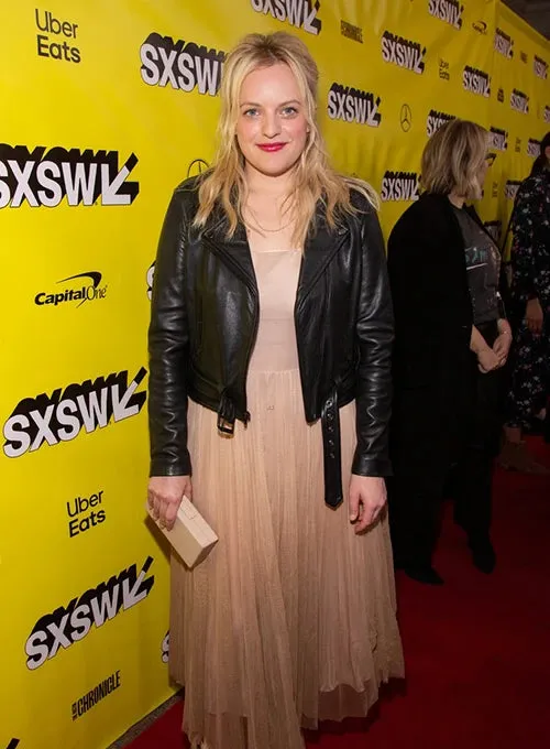 ELISABETH MOSS LEATHER JACKET