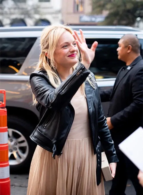 ELISABETH MOSS LEATHER JACKET