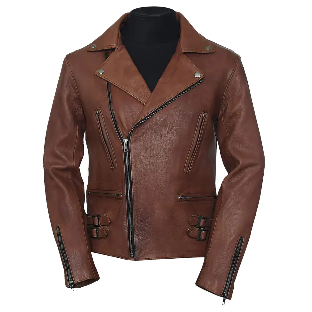 Frisco Motorcycle Easy Rider Black Leather Jacket