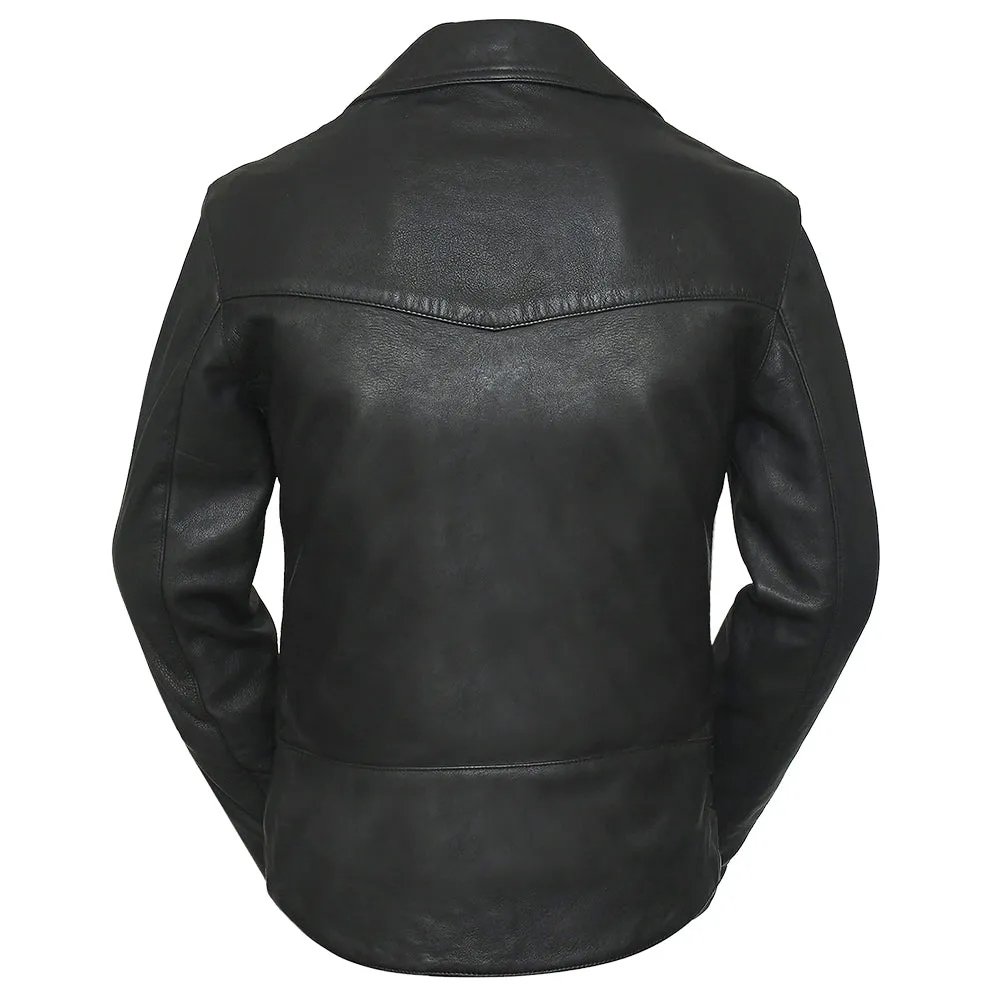 Frisco Motorcycle Easy Rider Black Leather Jacket