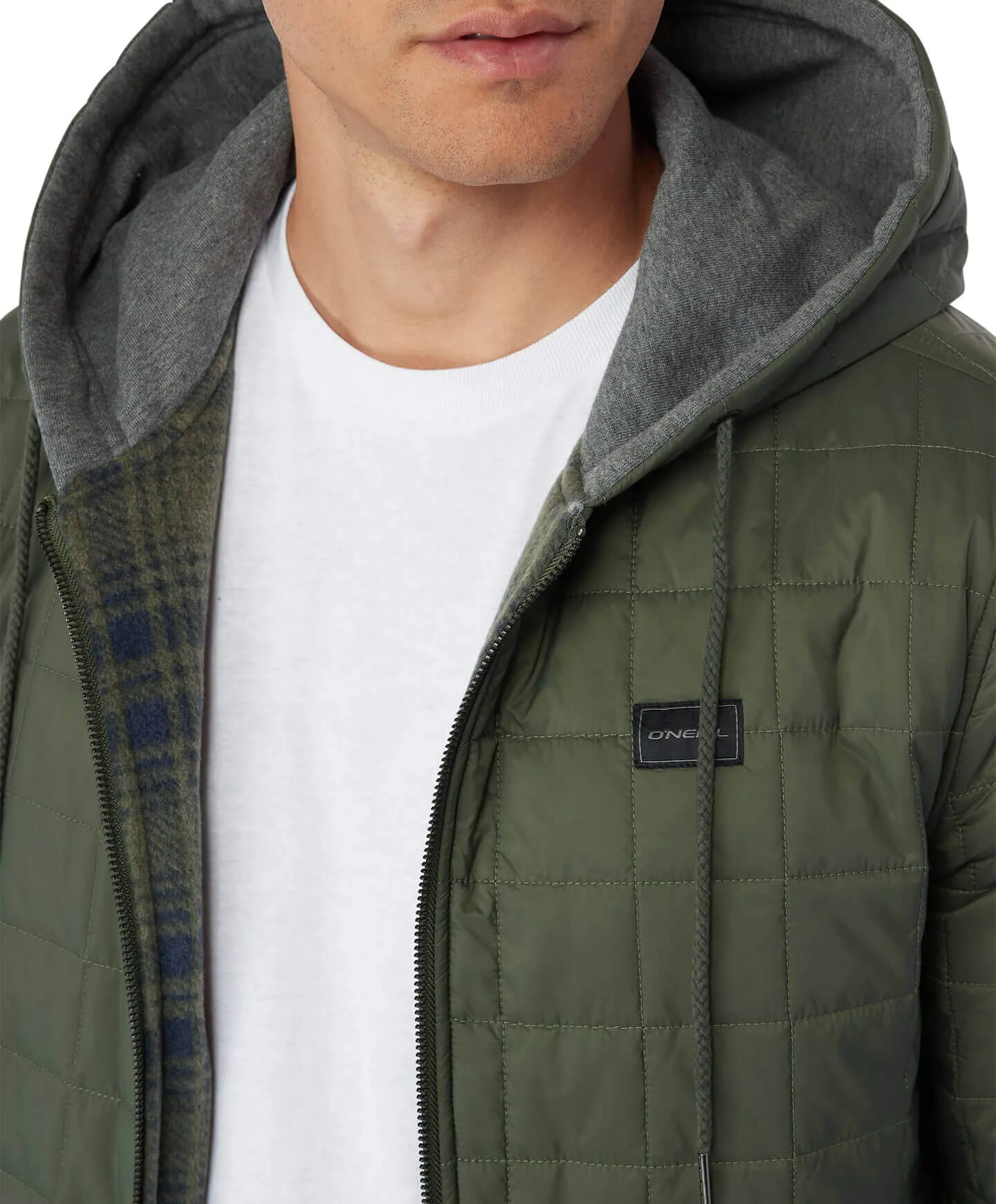 Glacier Hood Reversible Jacket - Dark Olive