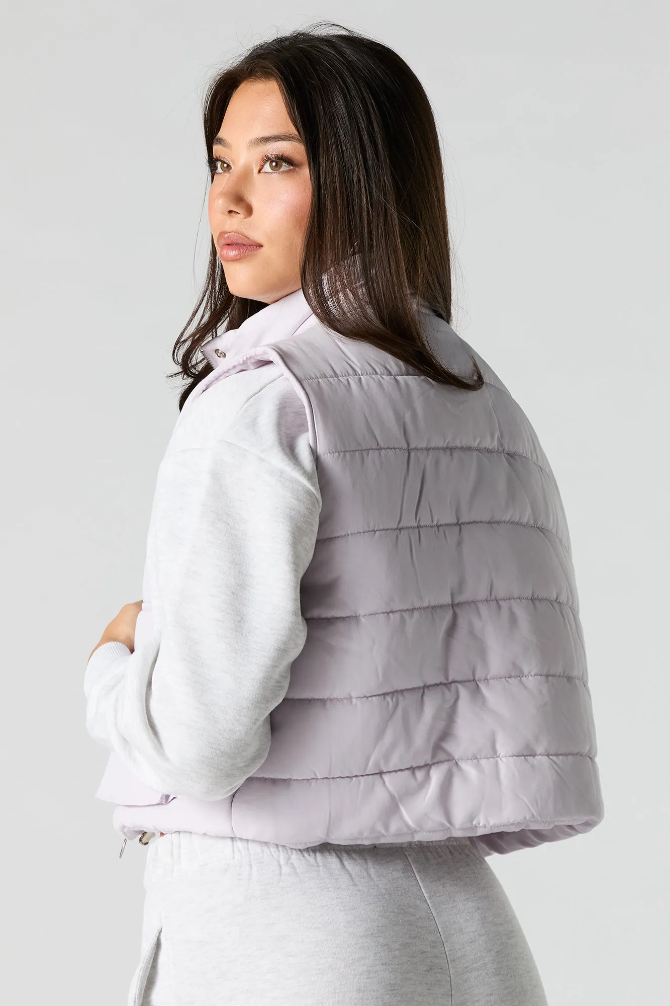 High Neck Puffer Vest