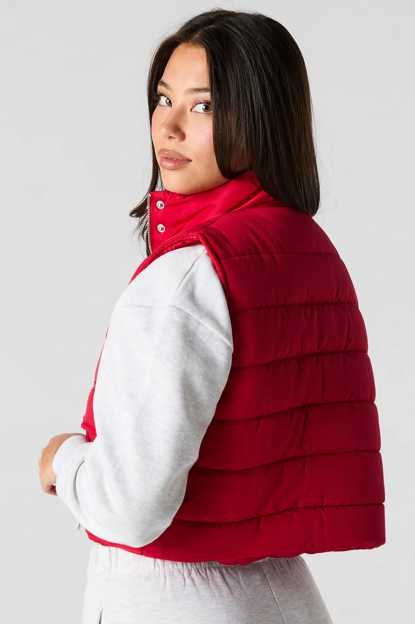 High Neck Puffer Vest