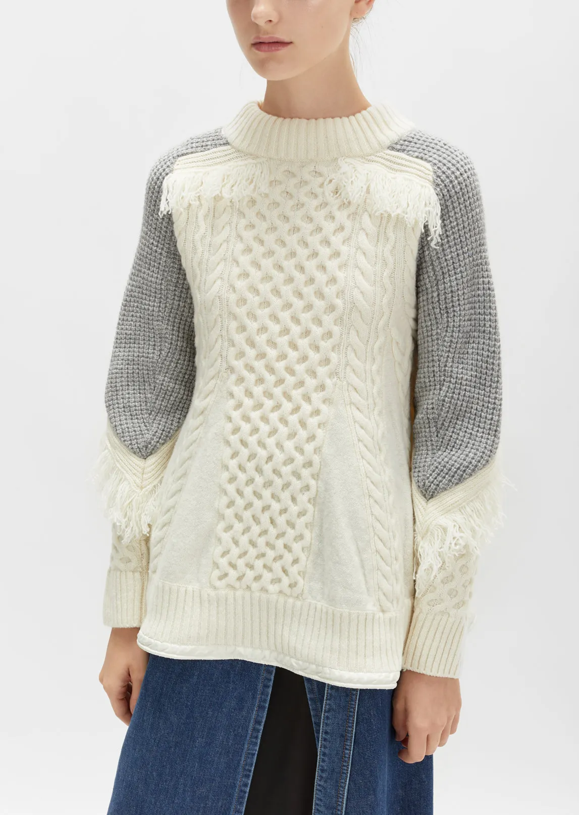 Knit Bi-Color Pullover