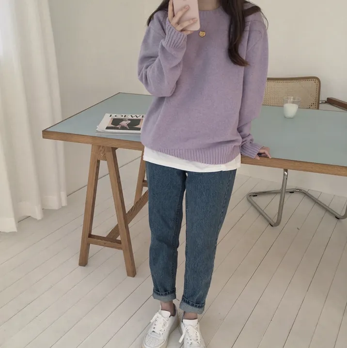 [Korean Style] Bomee Solid Color Sweater