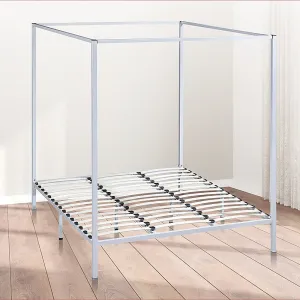 Lilian Four Poster Bed Frame - Cream King