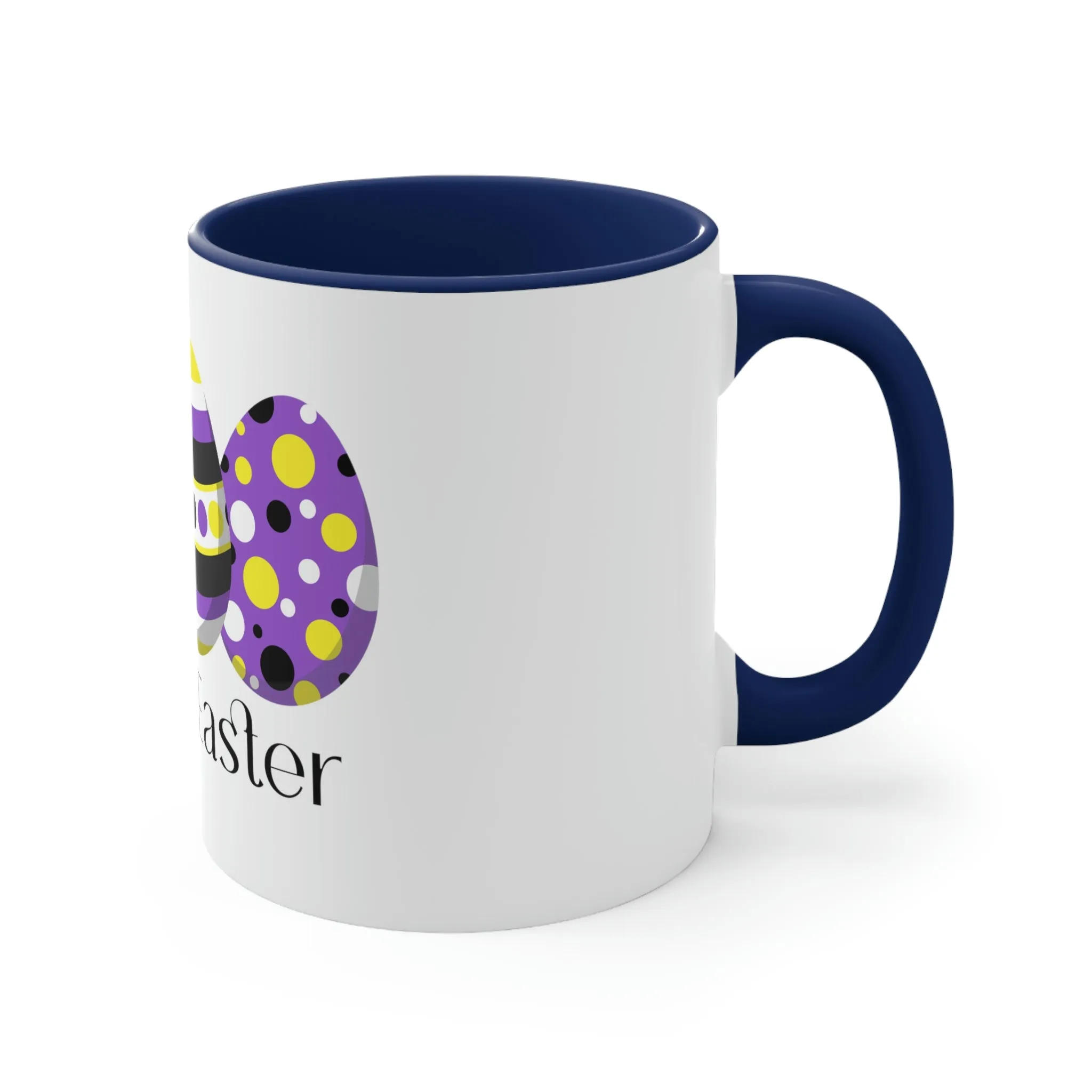 Nonbinary Flag Accent Coffee Mug Easter Festival - Happy Easter