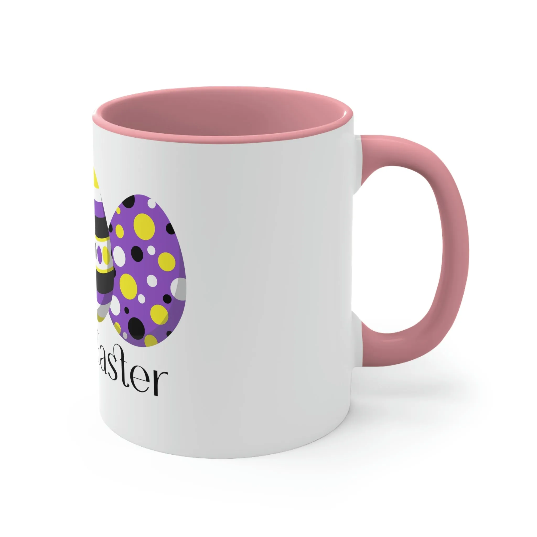 Nonbinary Flag Accent Coffee Mug Easter Festival - Happy Easter