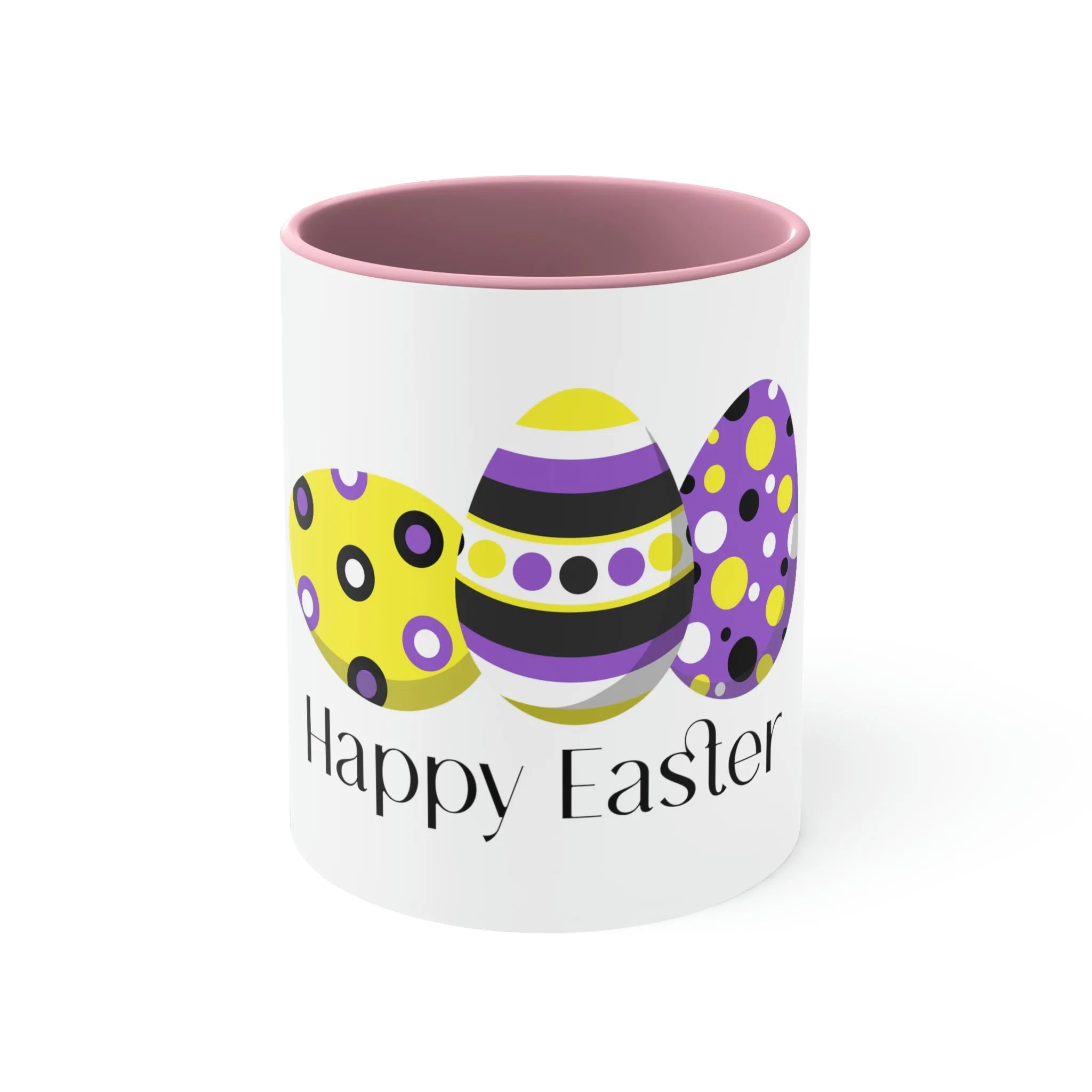 Nonbinary Flag Accent Coffee Mug Easter Festival - Happy Easter