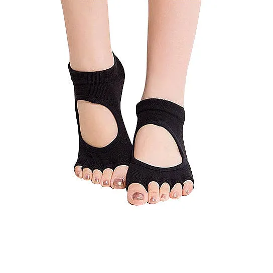 Peep Toe Yoga Socks 3 Pair Pack