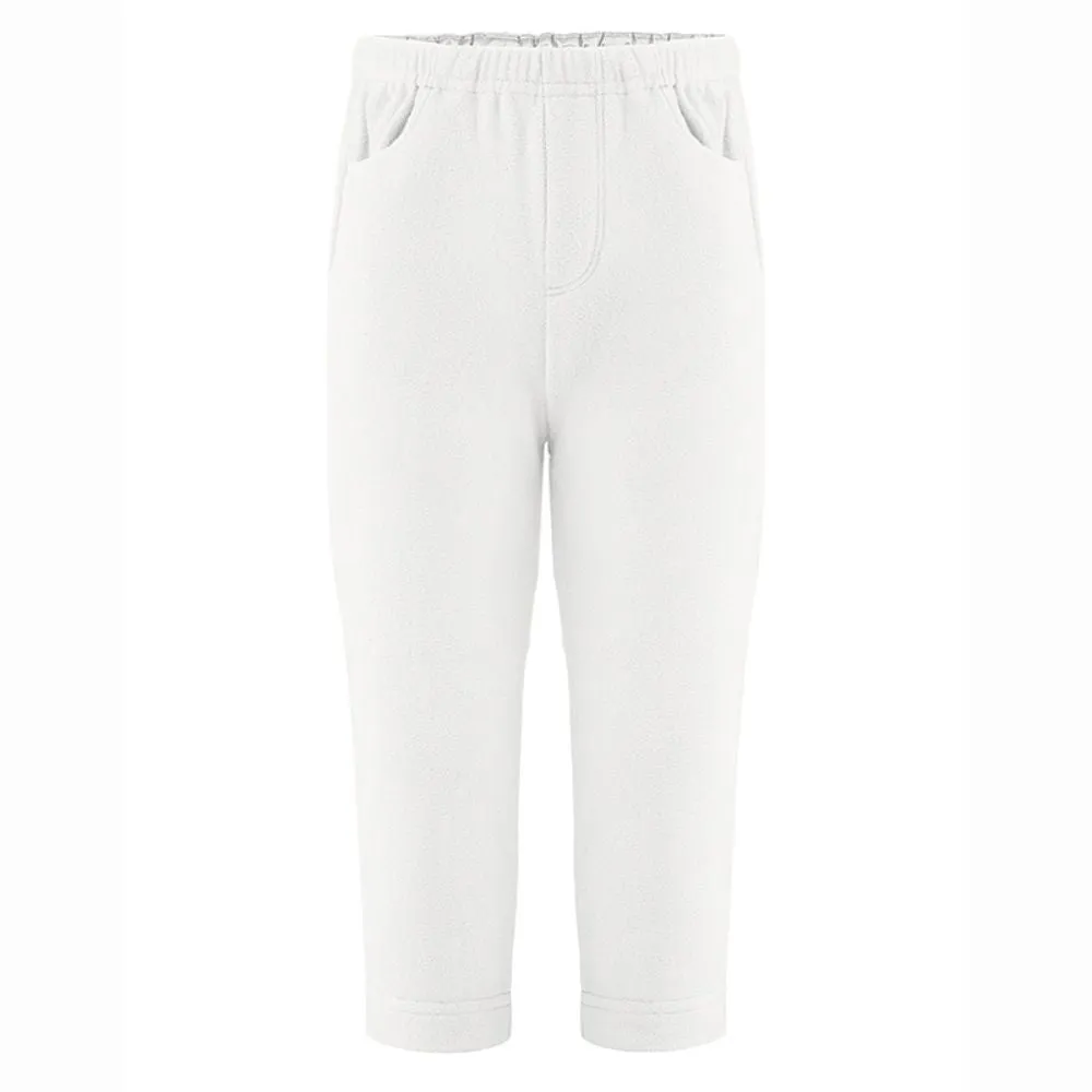 Poivre Blanc Girls Micro Fleece Pants - White