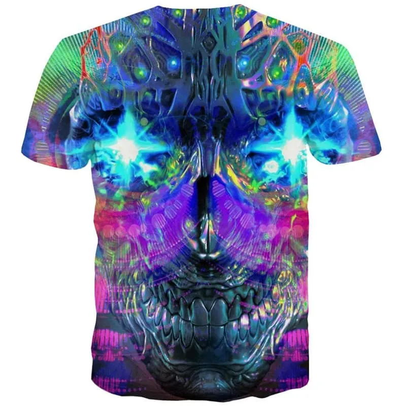 Skull T-shirt Men Music Funny T shirts Colorful T-shirts 3d Party Anime Clothes