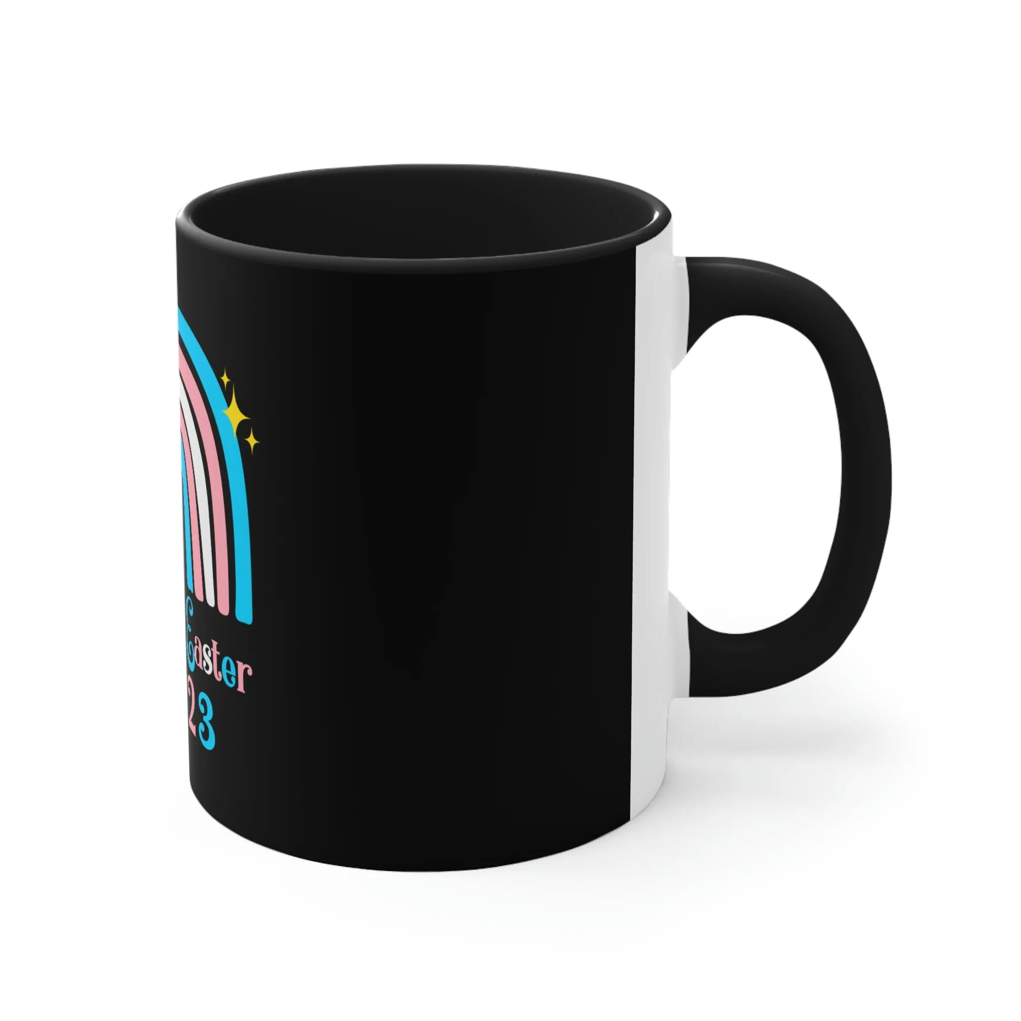 Transgender Flag Accent Coffee Mug Easter Festival - Happy Easter 2023