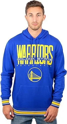 Ultra Game NBA Official Men’s Soft Fleece Hoodie Pullover Sweatshirt - Unisex, Golden State Warriors|Golden State Warriors