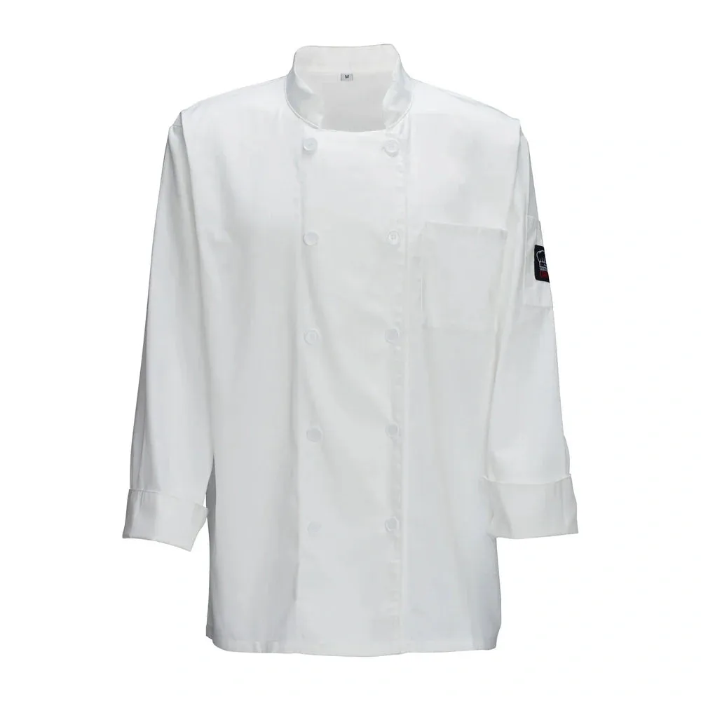 Winco UNF-5WXL Relaxed Chef's Jacket, White, XL