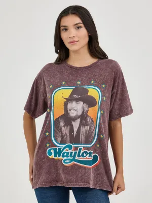 Women's Wrangler 112361054 Oversized Waylon Jennings Tee Shirt