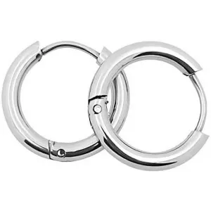 Xelparuc Hoop Earrings Surgical Stainless Steel Hoop Earring for Men Blue